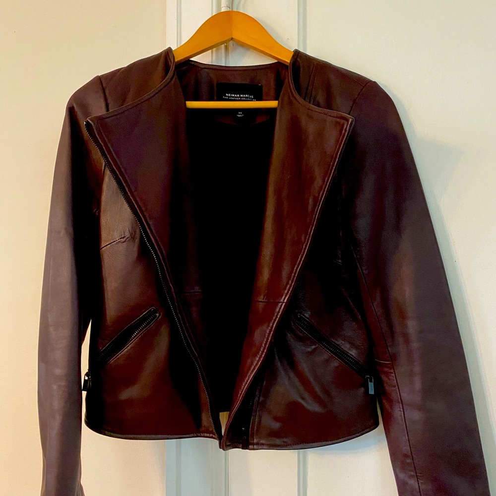 Neiman Marcus leather jacket - XS